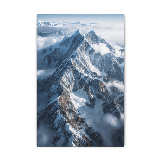 Frozen Majesty: Majestic Snowy Peaks - Gaia Canvas