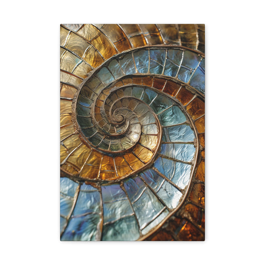 Whispers of Fibonacci Harmony - Sacred Geometry Canvas