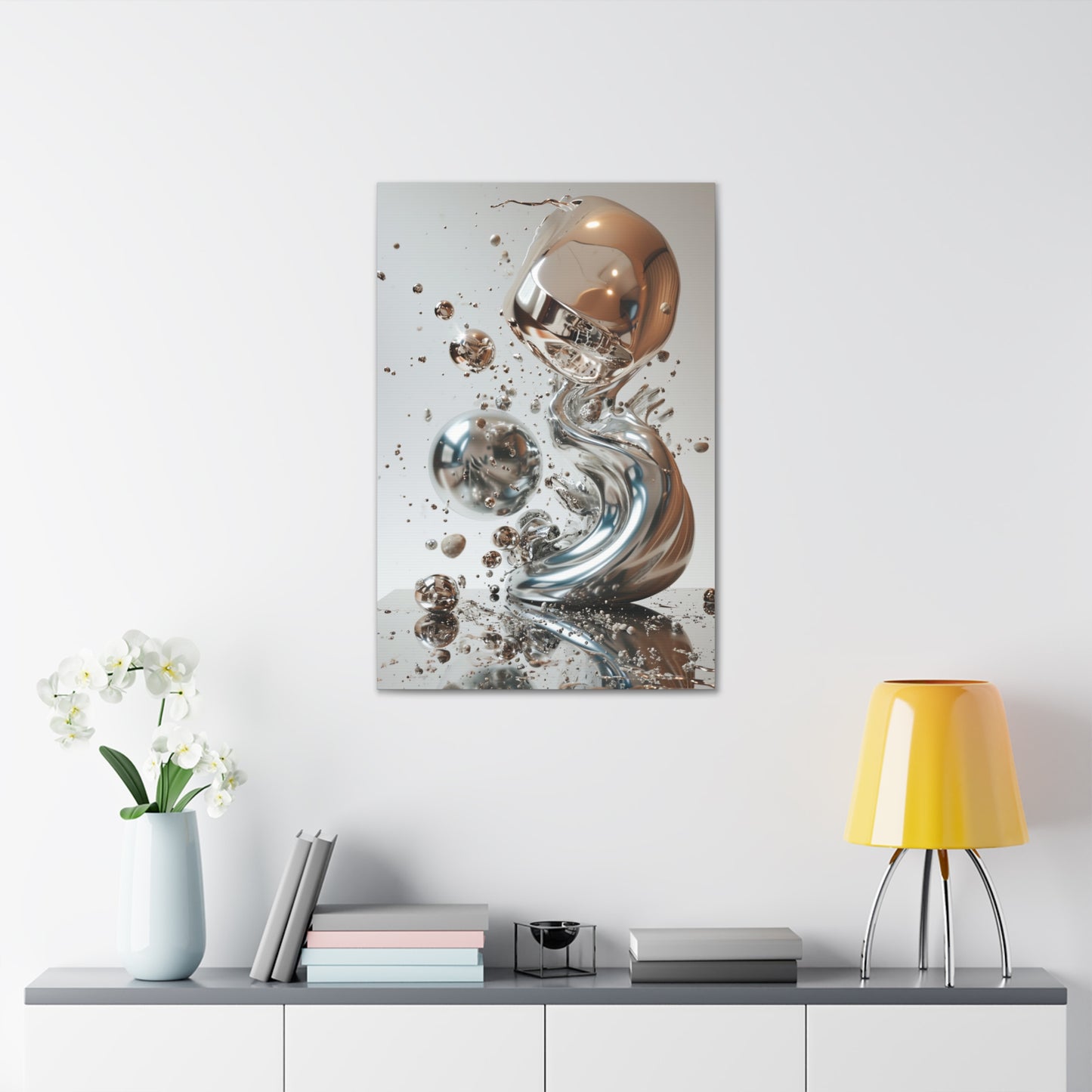 Metallurgic Metamorphosis - Abstract Harmony Canvas