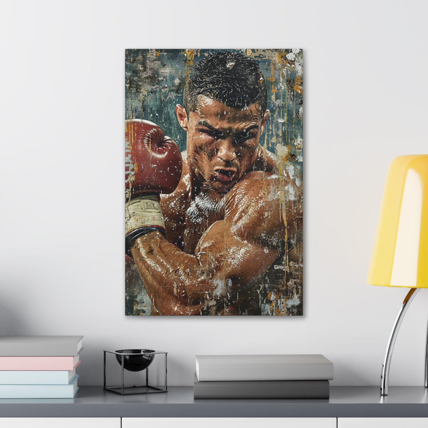 Ronaldo: The Pugilist's Poise - Athletic Expressions Canvas