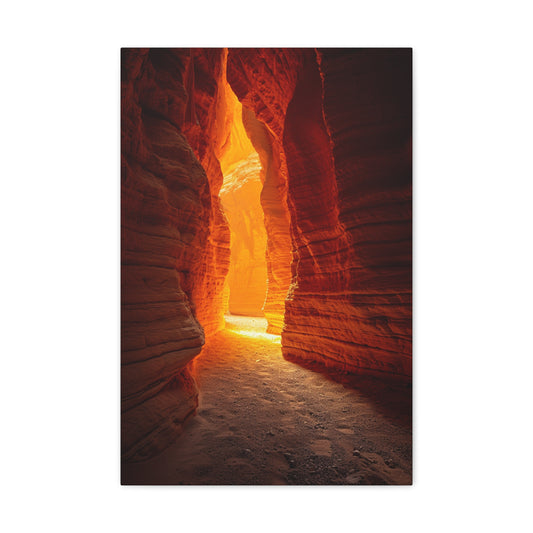 Sunlit Secrets: Deep Narrow Canyons - Gaia Canvas