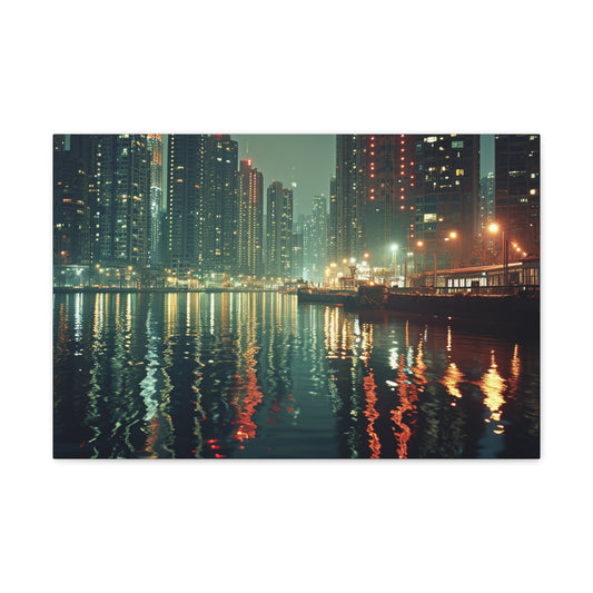 Skyscapes and Reflections: Urban Mirrors on Water - Urban Epochs Canvas