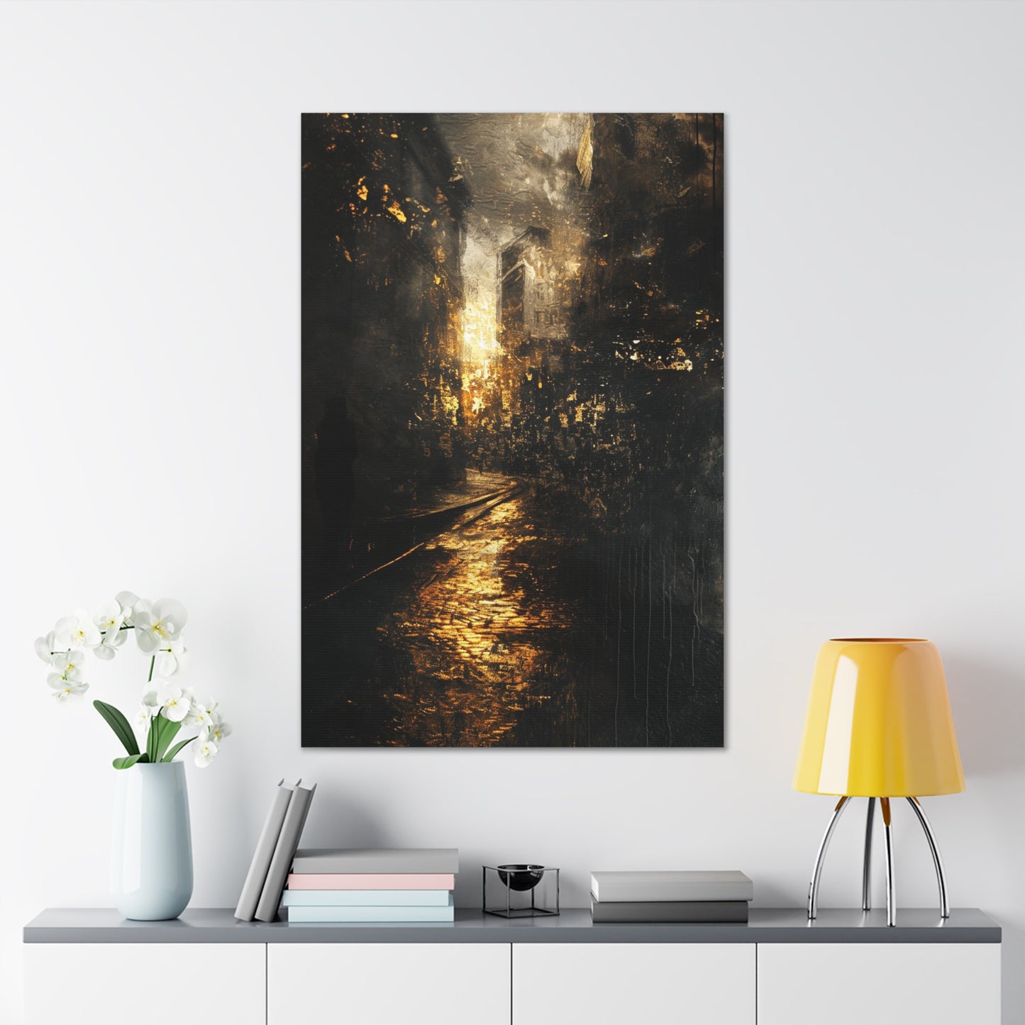 Midnight Metropolis - Abstract Harmony Canvas