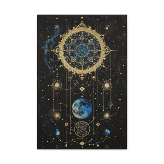 Lunar Harmony - Celestial Dreams Canvas