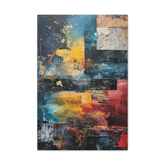 Angular Abyss - Abstract Harmony Canvas