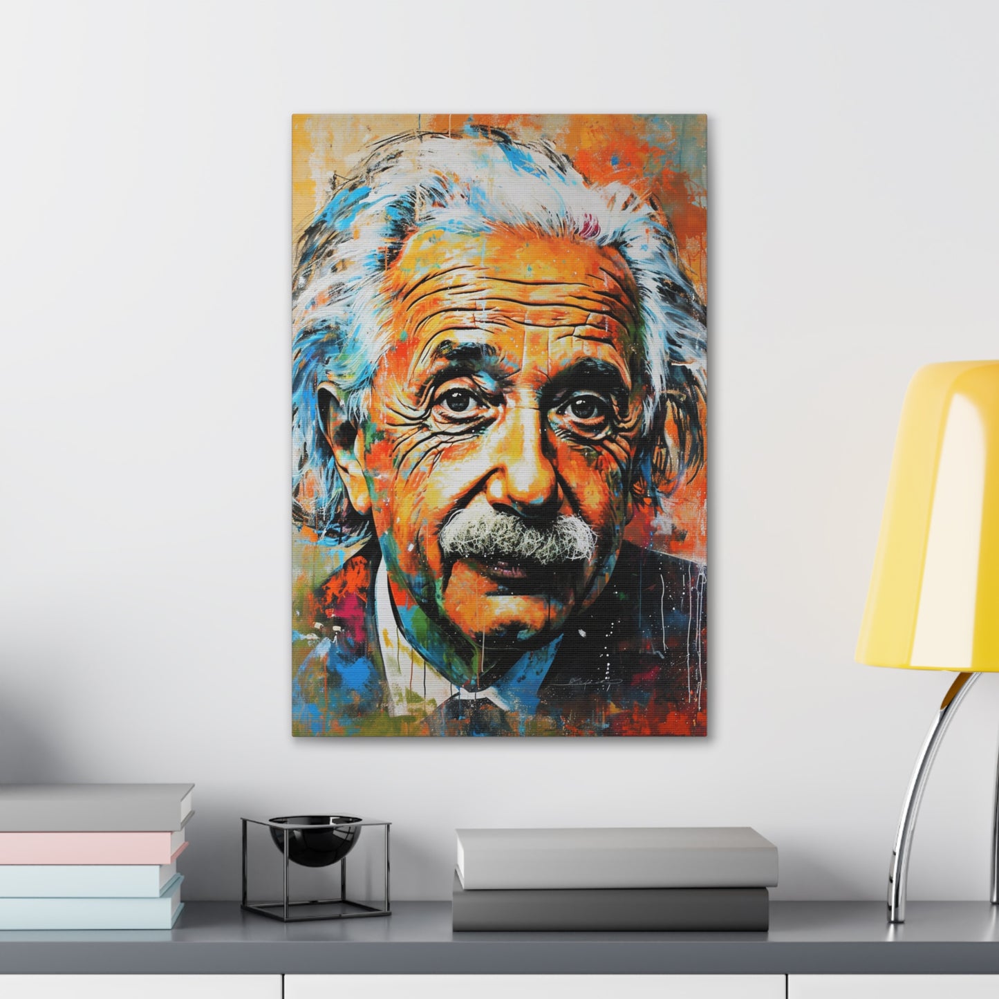 Cosmic Curvature: Einstein's Intellectual Odyssey - Pop Culture Magic Canvas