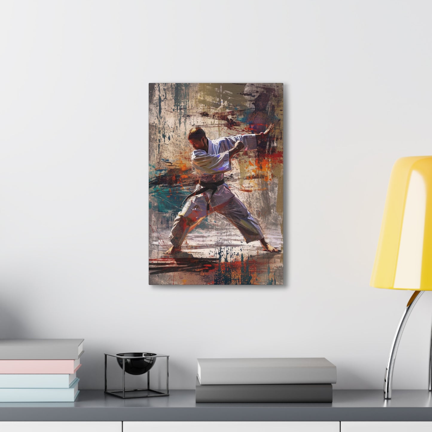 Zen Strikes: Artistic Serenity in Karate Excellence - Athletic Expressions Canvas