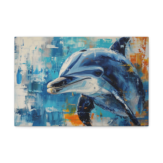 Dolphin's Dance: Whimsical Ocean Elegance - Creatures of the Sea Canvas