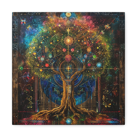 Botanic Harmony - Sacred Geometry Canvas