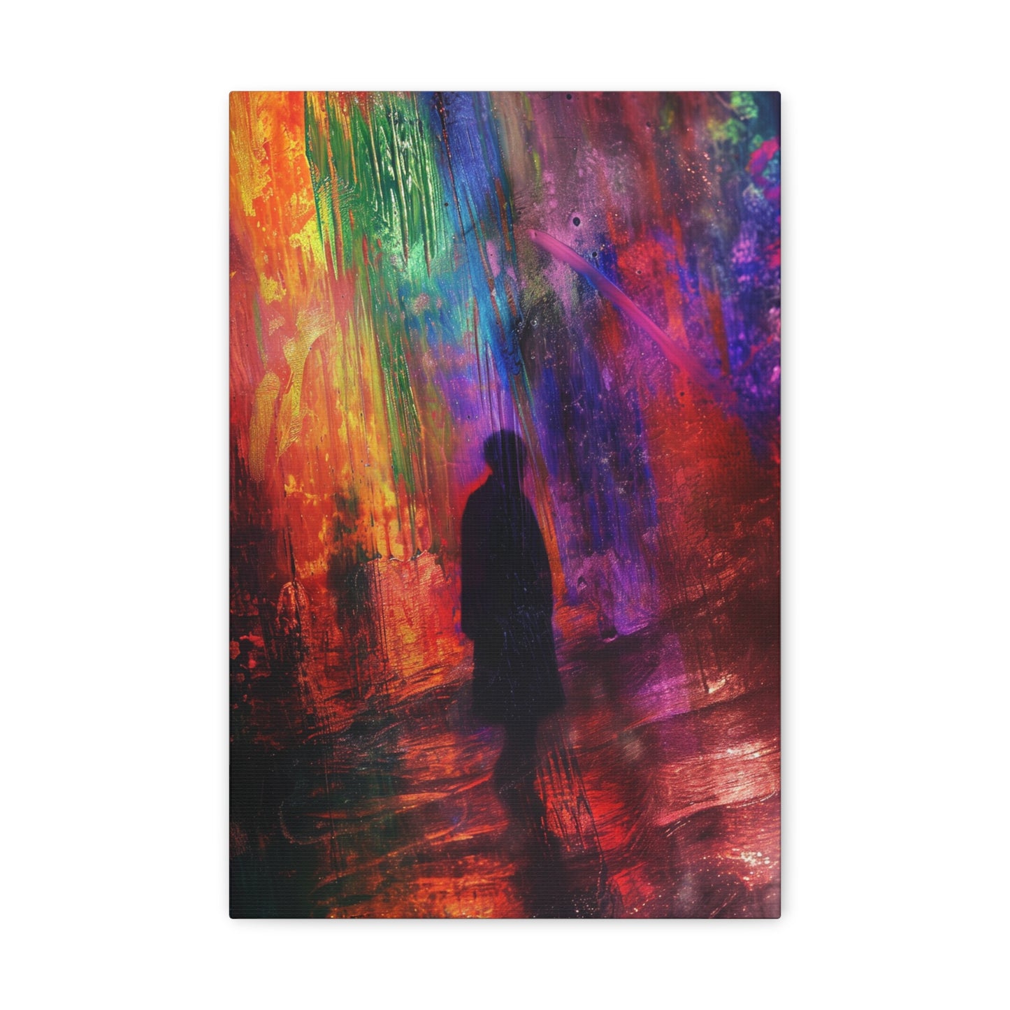 Solitude Amidst the Spectrum - Abstract Harmony Canvas