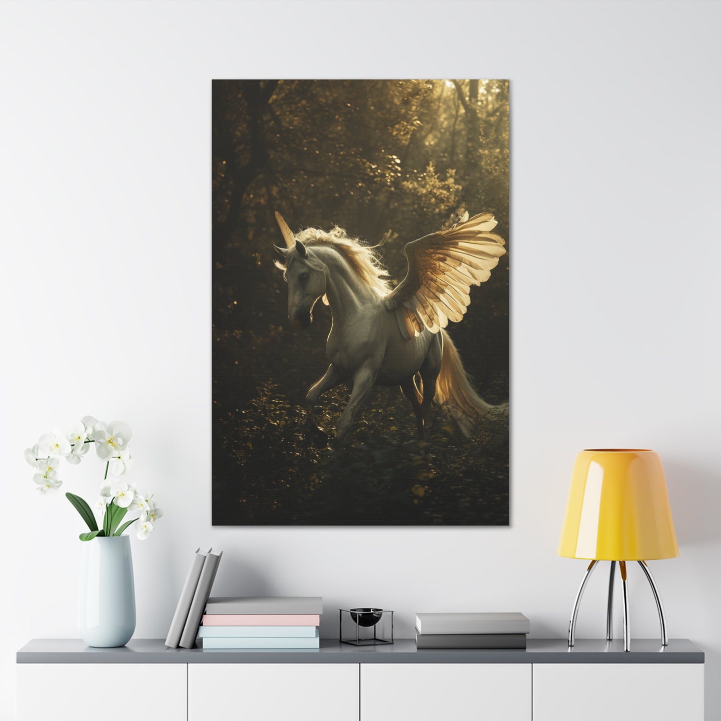 Celestial Equinox: The Majestic Pegacorn - Creatures from Beyond Canvas