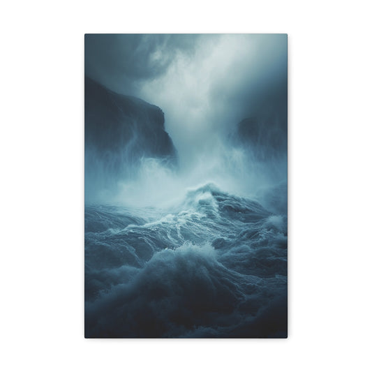 Mystical Waves: Ocean's Mist - Gaia Canvas