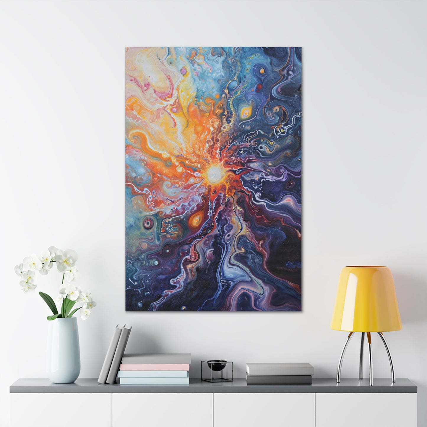 Solar Serenade - Abstract Harmony Canvas