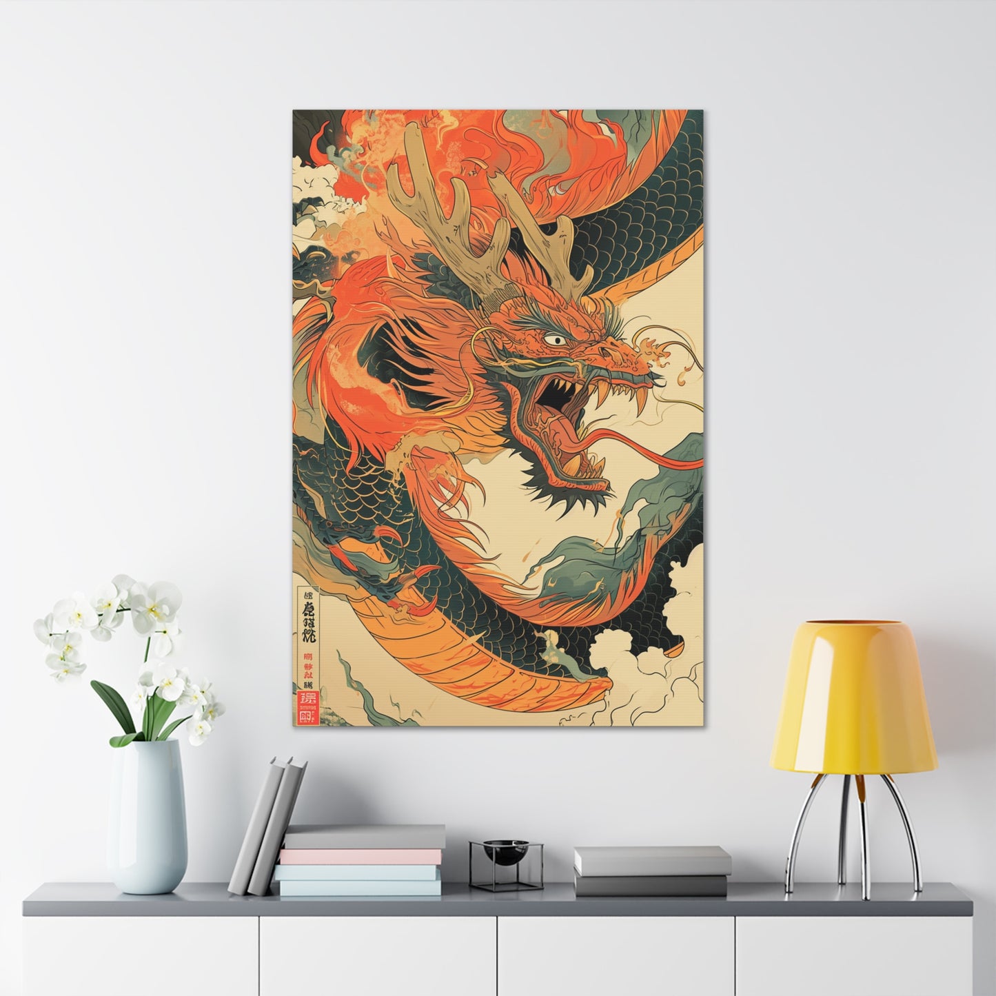 Ethereal Ember - Ukiyo-e Canvas