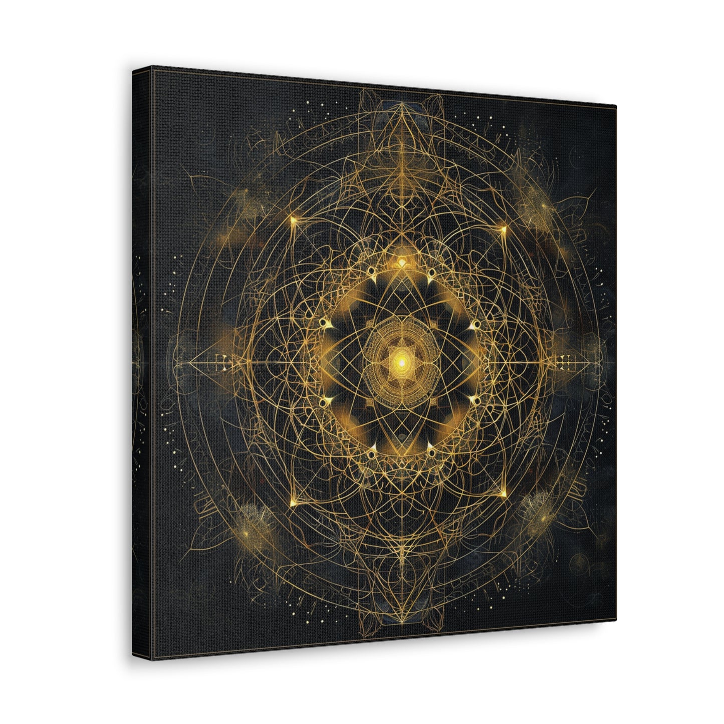 Enigmatic Codes: Unraveling the Cosmic Language - Sacred Geometry Canvas