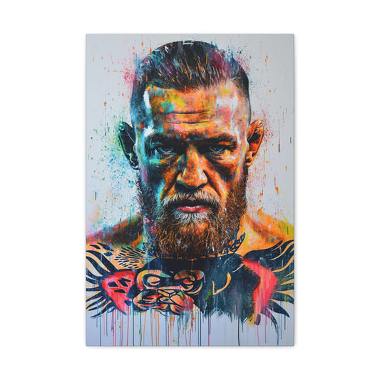 McGregor's Grit: Artistic Portrait in Fighting Spirit - Athletic Expressions Canvas