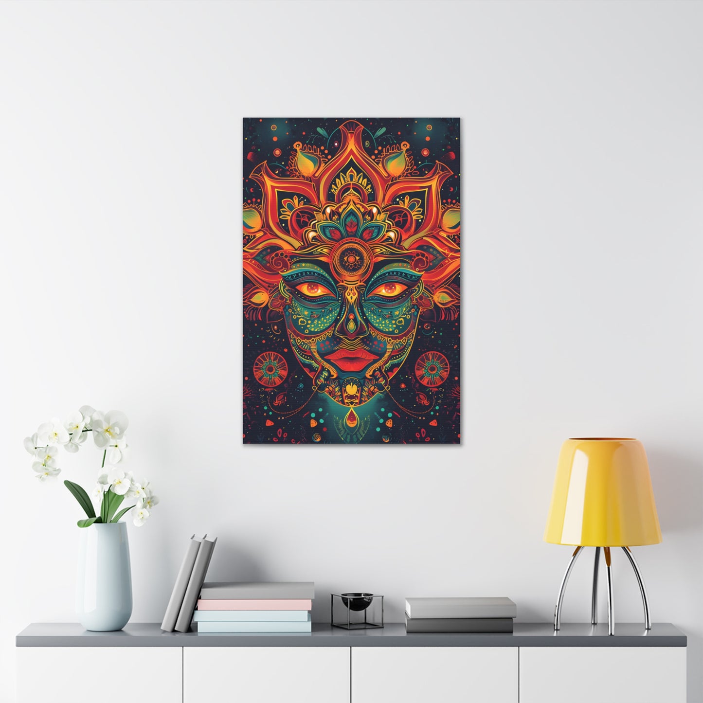 Psychedelic Vortex: Vibrant Mandala - Psychedelica Canvas