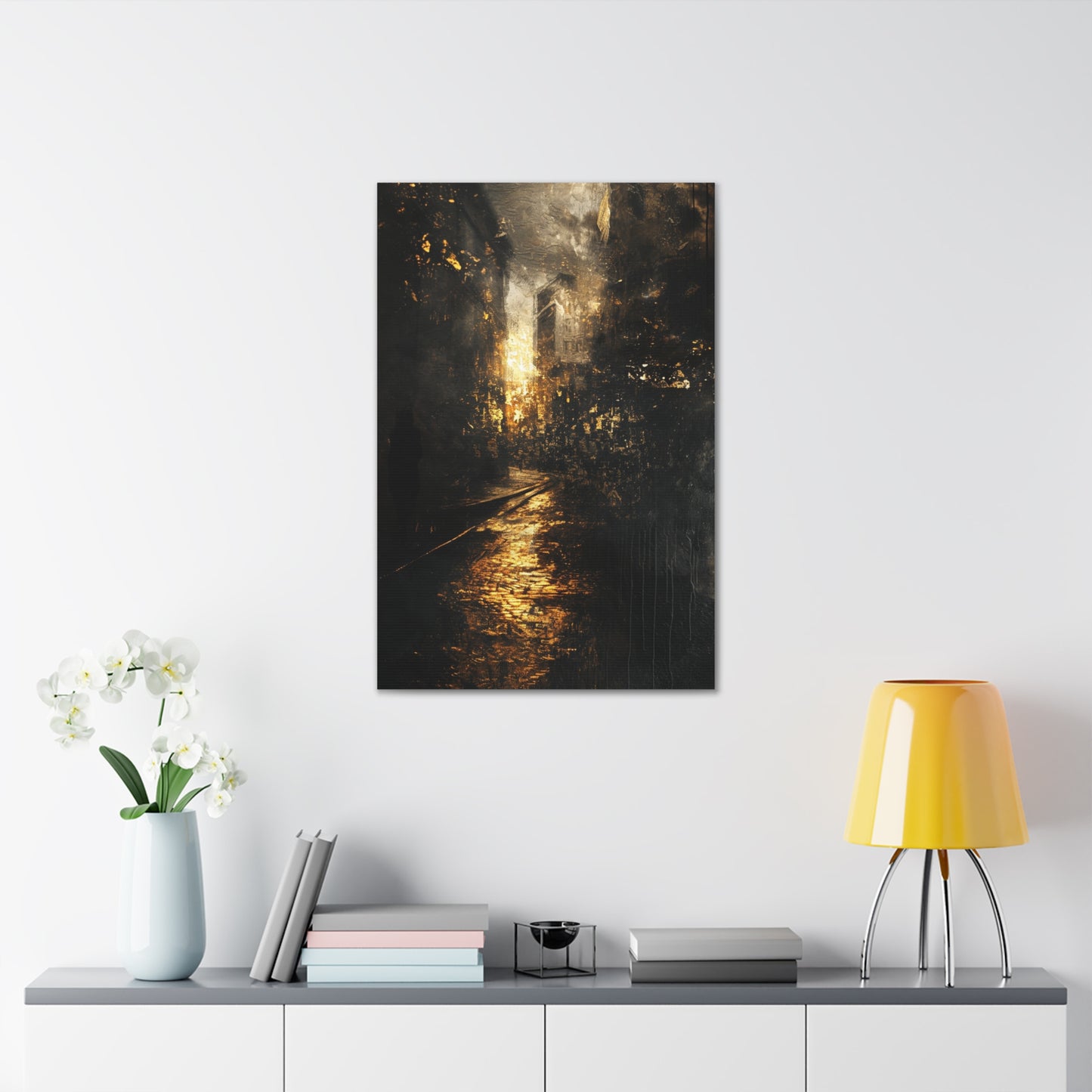 Midnight Metropolis - Abstract Harmony Canvas