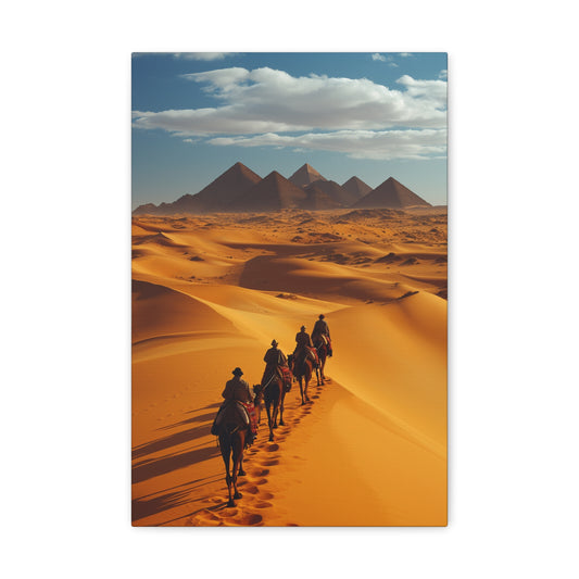 Nomadic Journeys: Sahara's Embrace - Gaia Canvas