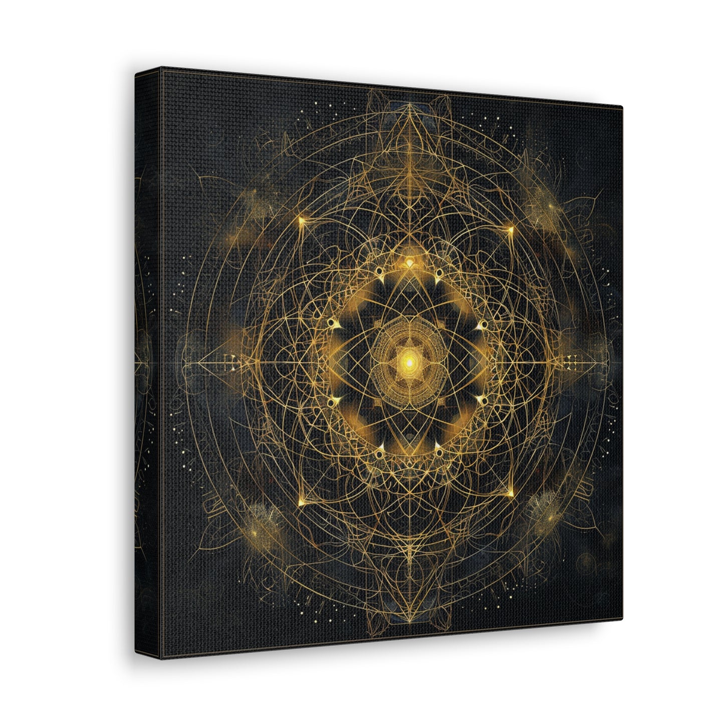 Enigmatic Codes: Unraveling the Cosmic Language - Sacred Geometry Canvas