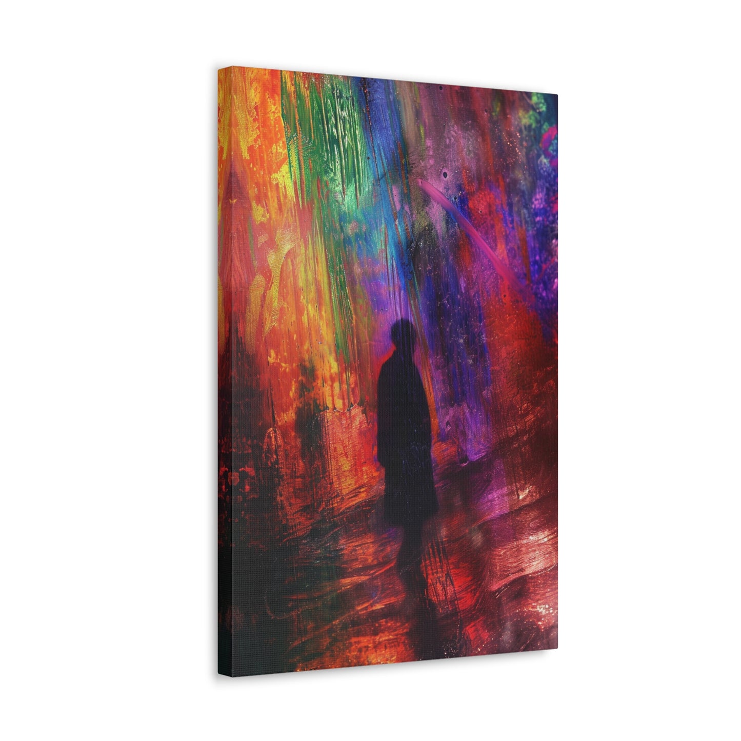 Solitude Amidst the Spectrum - Abstract Harmony Canvas