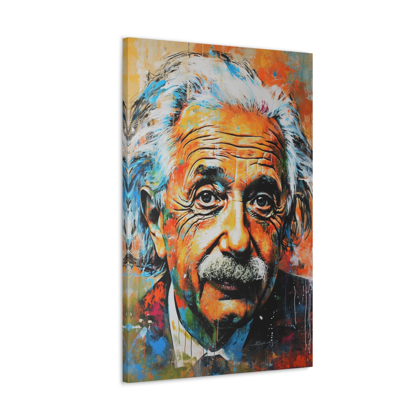 Cosmic Curvature: Einstein's Intellectual Odyssey - Pop Culture Magic Canvas