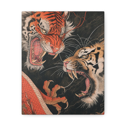 Roaring Kinship - Ukiyo-e Canvas