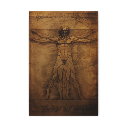 Vitruvian Harmony - Sacred Geometry Canvas