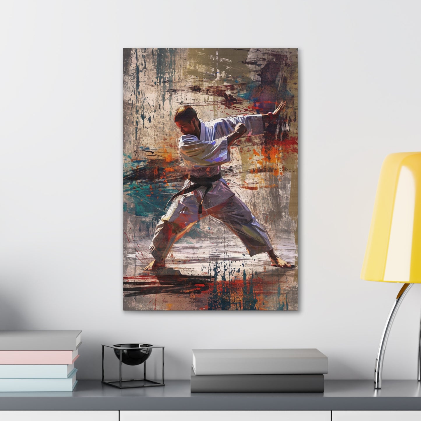 Zen Strikes: Artistic Serenity in Karate Excellence - Athletic Expressions Canvas