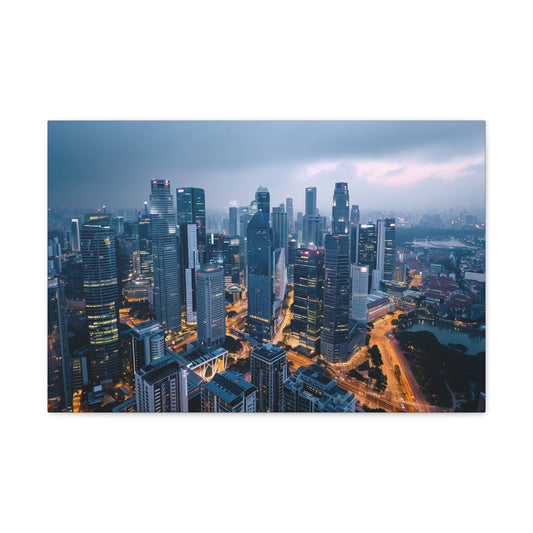 City Horizons: Aerial Perspectives - Urban Epochs Canvas