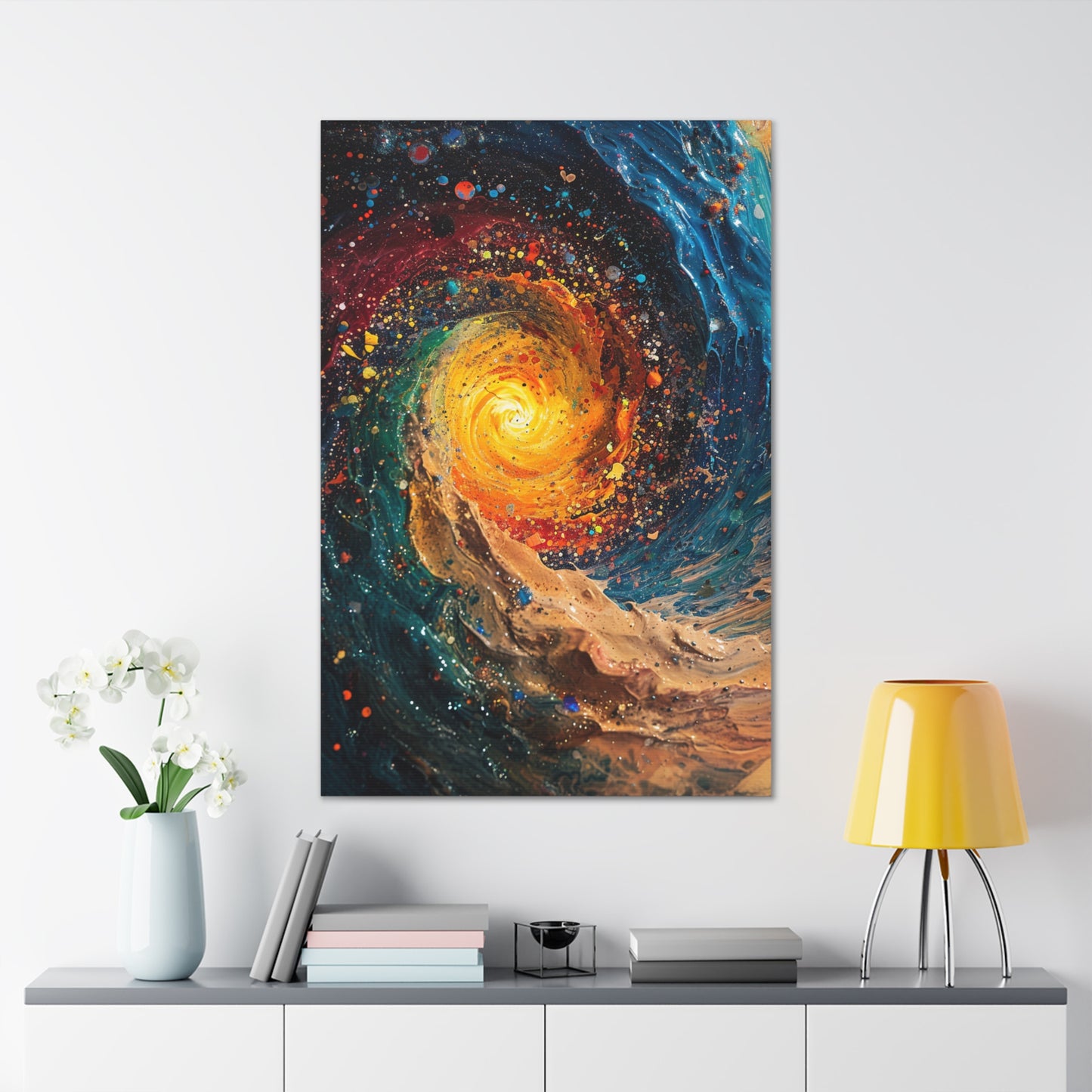 Galactic Swirl - Abstract Harmony Canvas