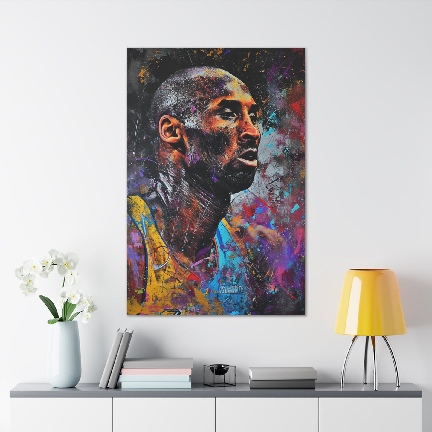 Mamba Mentality: Artistic Portrait in Basketball Poetry - Athletic Expressions Canvas