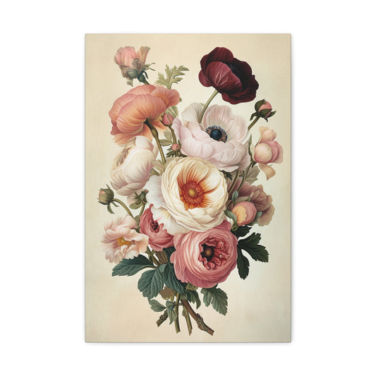 Pastel Elegance: A Vintage Bouquet - The Garden Canvas