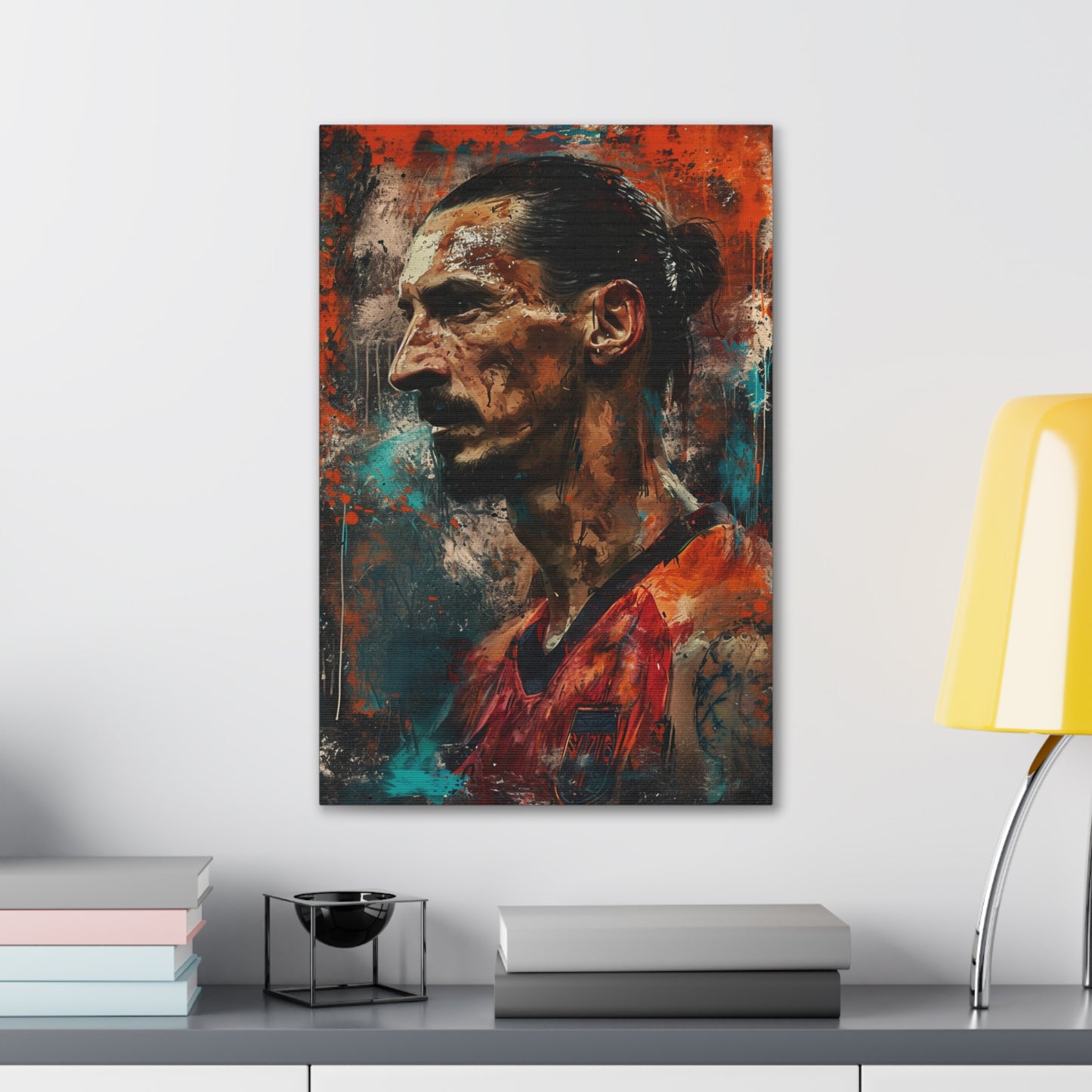 Zlatan's Reverie: Artistic Portrait in Athletic Majesty - Athletic Expressions Canvas