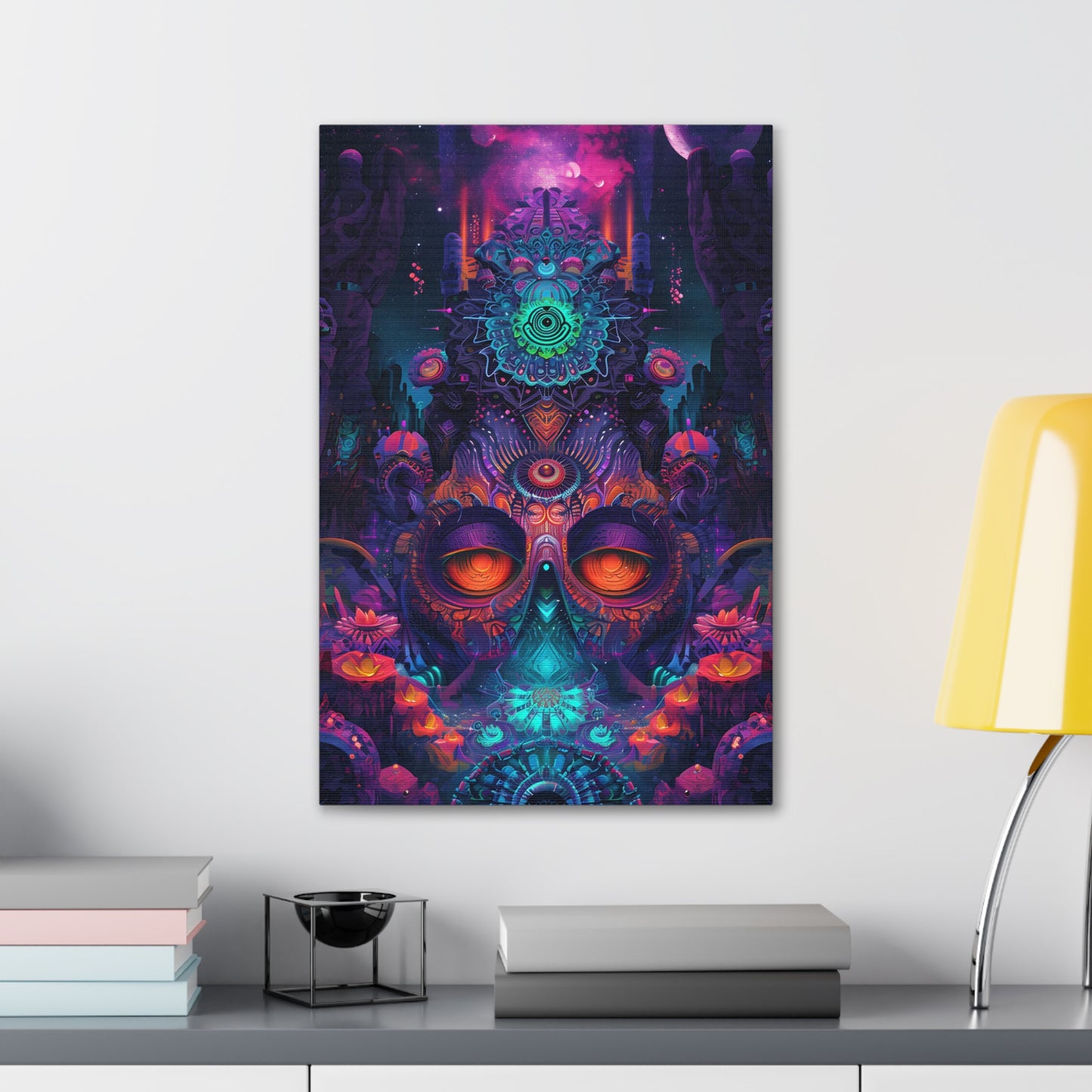 Psychedelic Symphony: A Mind-Bending Journey in Vibrant Colors - Psychedelica Canvas