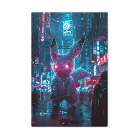 Neon Thunder: FutureShock Pikachu - Pop Culture Magic Canvas