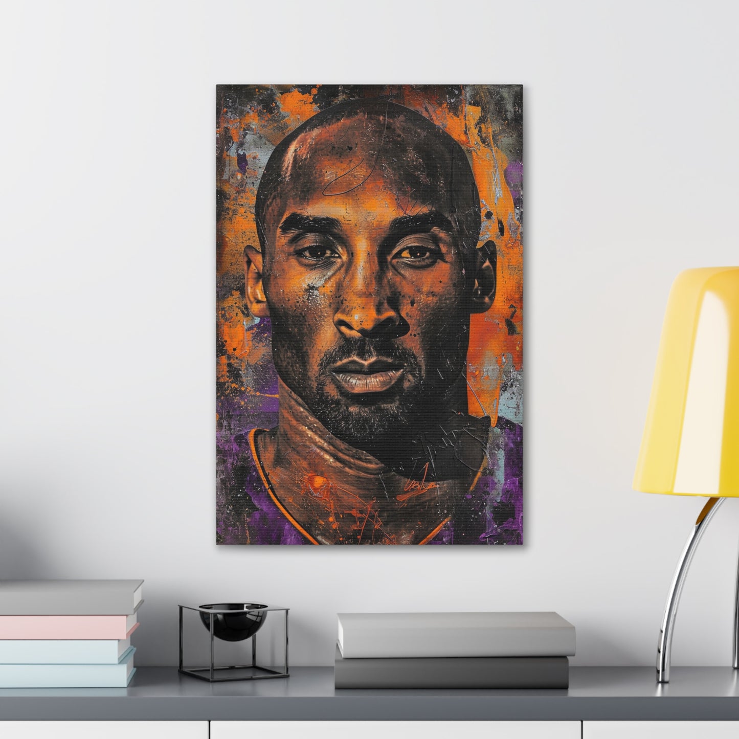 Kobe's Resilience: Artistic Portrait in Basketball Legend - Athletic Expressions Canvas