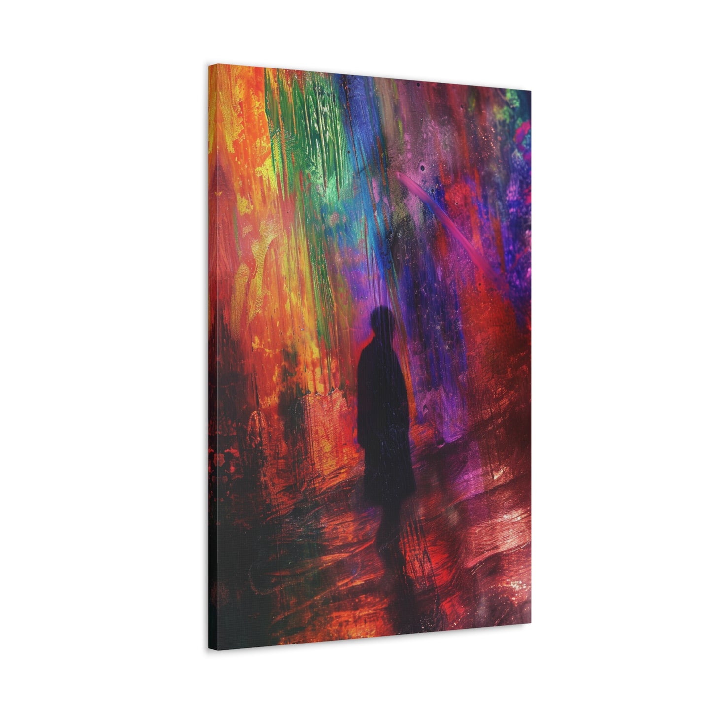 Solitude Amidst the Spectrum - Abstract Harmony Canvas