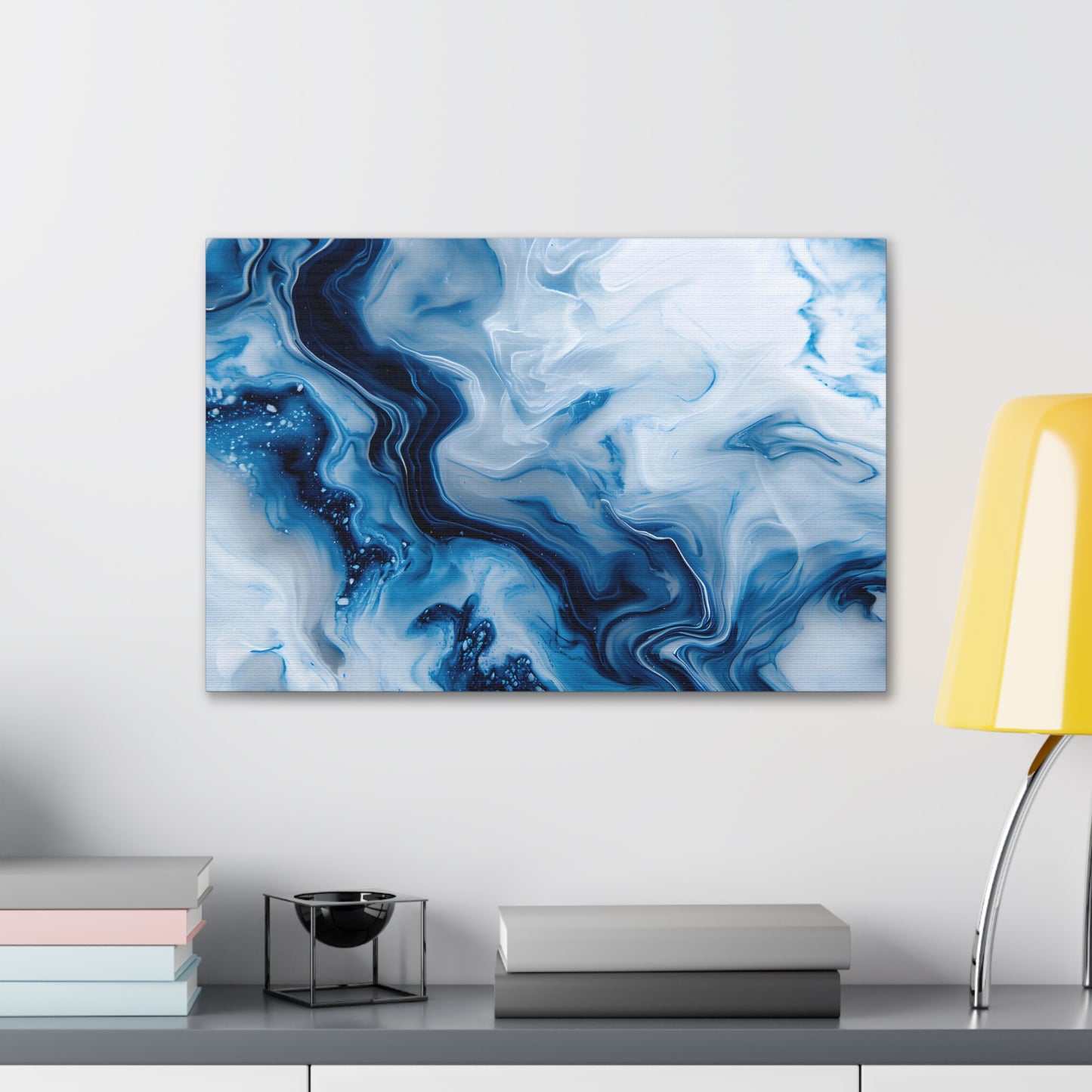 Sapphire Marbleized Essence - Marbleized Canvas