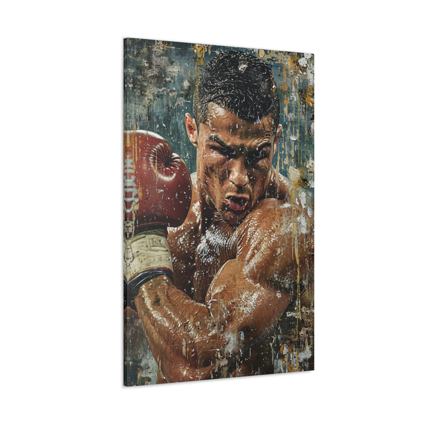 Ronaldo: The Pugilist's Poise - Athletic Expressions Canvas