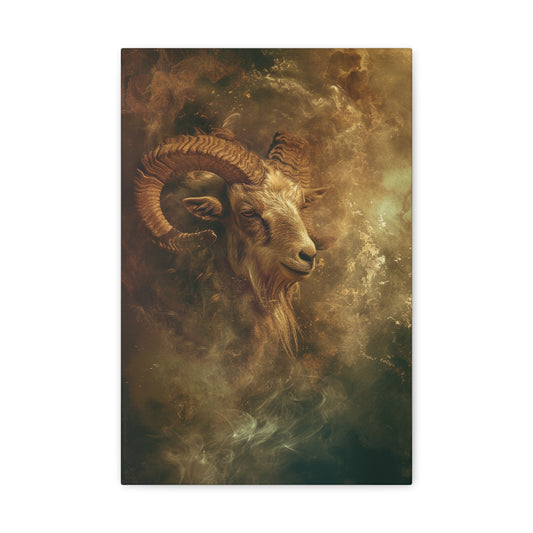 Celestial Horns - Zodiac Whispers Canvas