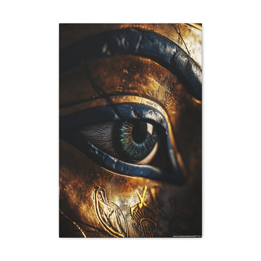 Gilded Guardian: The All-Seeing Eye of Horus  - Divine Deities Canvas