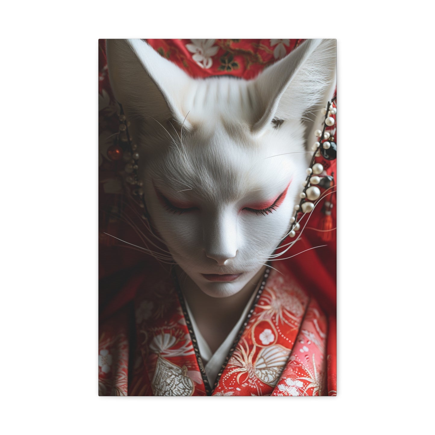 Kitsune Elegance: Enchanting Attire Beyond Realms - Creatures from Beyond Canvas