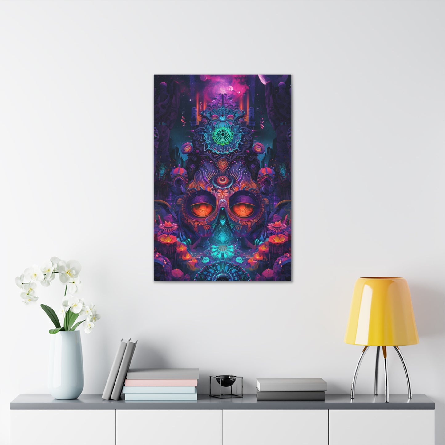 Psychedelic Symphony: A Mind-Bending Journey in Vibrant Colors - Psychedelica Canvas