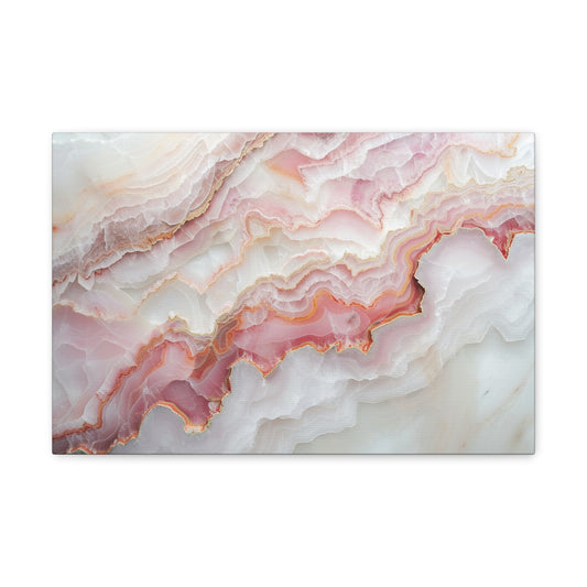 Whispering Rose Serenity - Marbleized Canvas