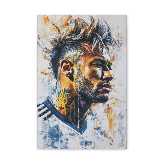 Neymar's Essence: A Captivating Portrait in Athletic Grace - Athletic Expressions Canvas