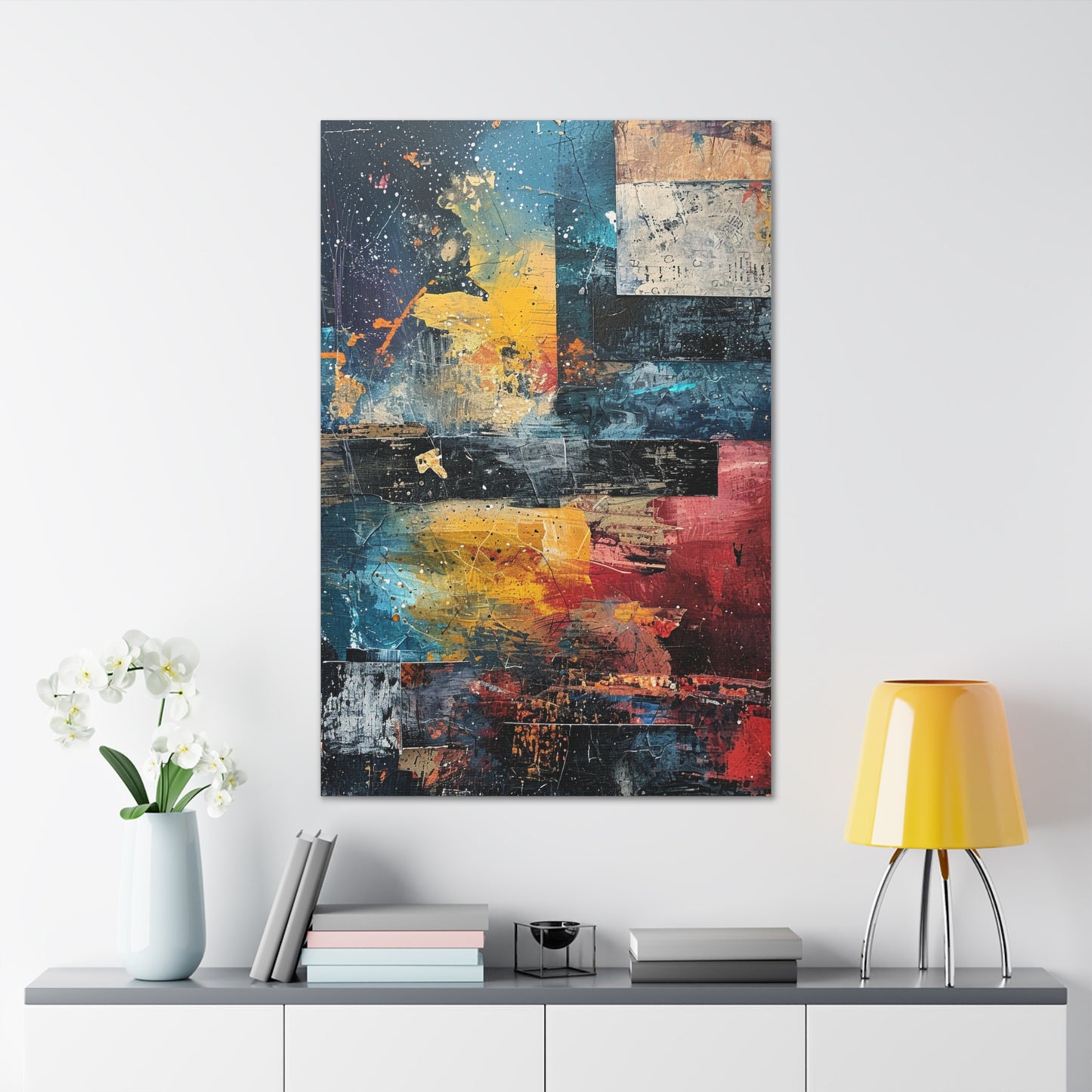 Angular Abyss - Abstract Harmony Canvas