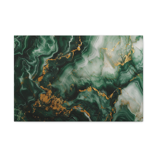 Verdant Eclat Opulence - Marbleized Canvas