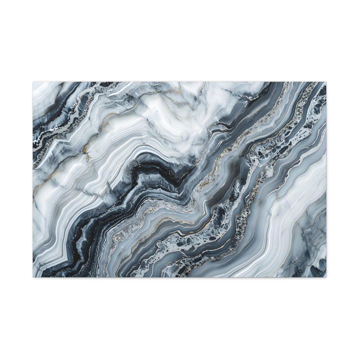 Marble Noir: Ode to Opulence - Marbleized Canvas