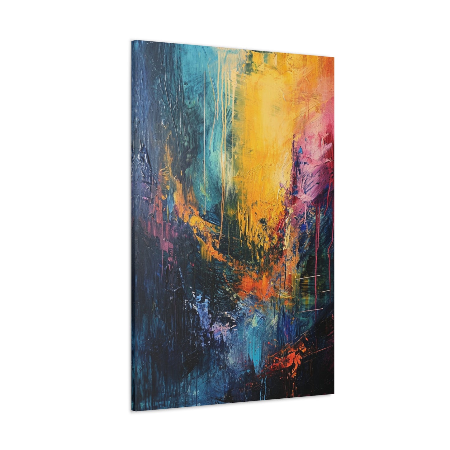 Chromatic Meltdown - Abstract Harmony Canvas